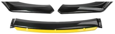 EsprAL Auto ABS FrontSpoiler Lippe, für F-ord Kuga Focus Fiesta Kuga C Max Frontstoßstange Anti Collision Splitter Diffusor Spoilerlippe Protector Zubehör,F/Yellow-Bright Black