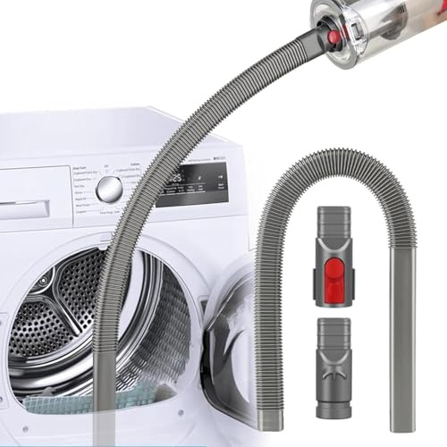 Crevice Tool for Dyson V15 V12 V11 V10 V8 V7 V6 Vacuum Cleaners, Flexible Tumbler Dryer Lint Vacuum Extension Hose Compatible,Flexible Nozzle Brush Accessory for Dyson (Grey)