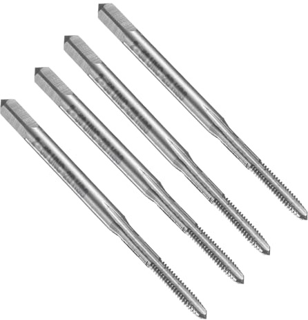 uxcell 4pcs Straight Flute Thread Tap, 2-56 UNC Screw Threading Tapping Tool Thread Milling Machine Taps, High-Speed Steel 6542 (HSS 6542)