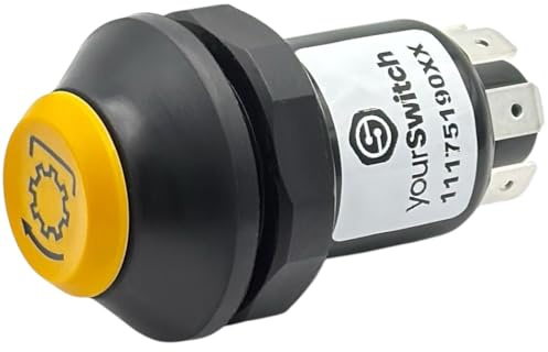 yourSwitch 11175190XX Druckschalter mit Arretierung Gangschaltung 12V | kompatibel mit Same Deutz-Fahr 2.7659.108.0/10 | Sauter 211-5223 | COBO 1025533 | Antares Dorado Explorer Silver Titan