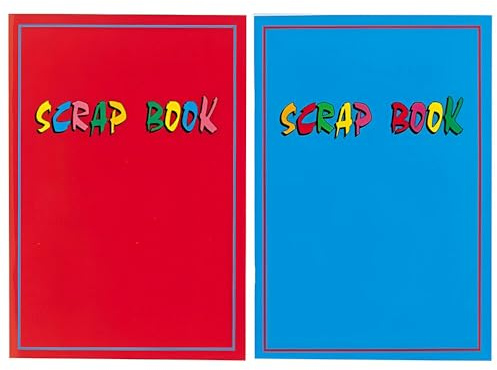 ZINNIAUK 2 x Scrap Books A4 - Buff Pages | For Kids Children & Adults | Ideal for Arts & Crafts, School Projects, Photo-Collections, Travel Memories