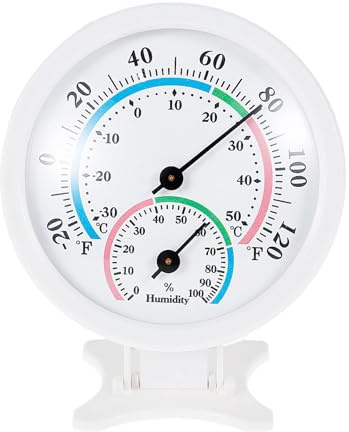 Termómetro Higrómetro Analógico – Monitorización Mecánica De La Temperatura Humedad Pequeña, Medidor Interior Fácil De Leer Para La Reproducción De La Caja Fr