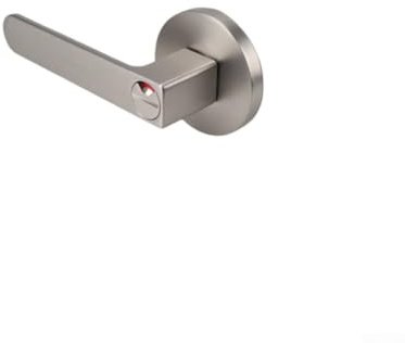 Gdfnmogo Serrure de porte de salle de bain avec système d'indicateur rouge et vert, poignée de verrouillage intérieur en alliage de zinc pour portes de 35 à 50 mm d'épaisseur, serrure d'intérieur