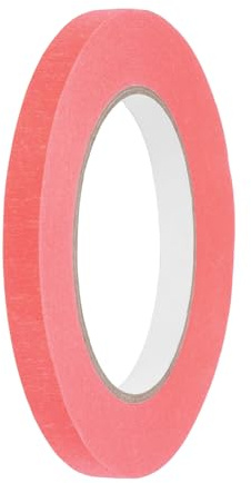 sourcing map 10mm x 50 Meters Colored Masking Tape for Art Pink | Universal Crepe Paper Colorful Masking Painter Tape Drawing DIY Handcraft Labeling Sealing