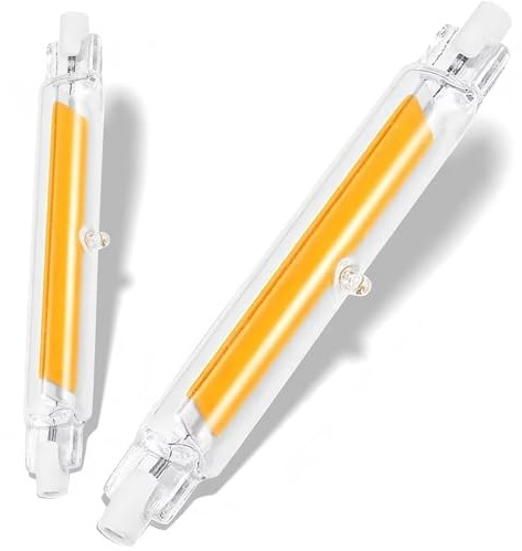 ACAATVE R7S LED 118mm Dimmerabile Bianco Caldo 2700K 2000LM, Lampadina R7S LED 118mm 20W Equivalenti 200W Lampada Alogene, Illuminazione Fascio 360°, Nessun Sfarfallio, AC 220-240V, 2 pezzi