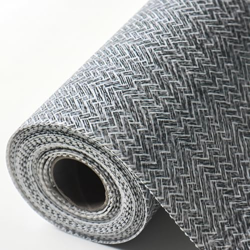 Tryougxa Grey Shelf Liner for Kitchen Cabinets Non-Adhesive Drawer Liner for Dresser Non-Slip Cabinet Liners Waterproof Linen Shelf Paper Cupboard Drawer Shelves Liners for Cabinets 11.8W x 118.1L
