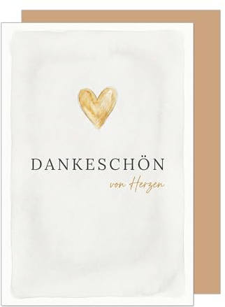 Edition Seidel Premium Dankeskarte mit Umschlag. Grußkarte Klappkarte Karte Danksagung Danke Vielen Dank Dankbarkeit Wertschätzung Spruch Dankeschön von Herzen Mann Frau gold edel (D171 SW026)