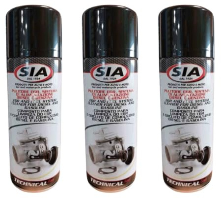 3x Pulitore EGR SIA Spray 400ml Pulizia Valvole Aspirazione Auto