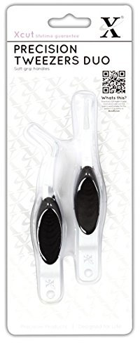 Xcut Precision Tweezers Duo Pack, Tweezer Set For Craft, Model, Facial, Women And Men, Soldering, Essential Accessories