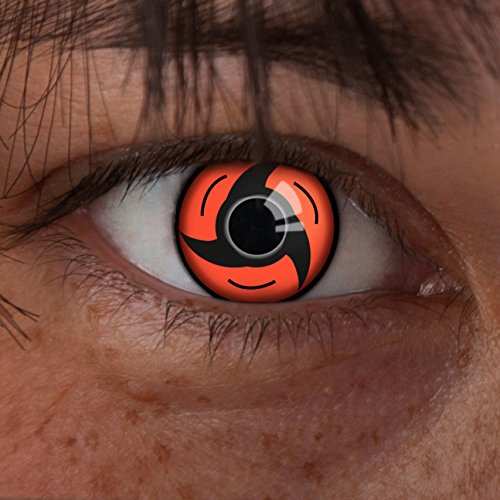 aricona Kontaktlinsen - Sharingan Kontaktlinsen Sharingan Uchiha - Farbige Kontaktlinsen ohne Stärke für Cosplay, Karneval, Fasching, Motto-Partys und Halloween Kostüme, 2 Stück