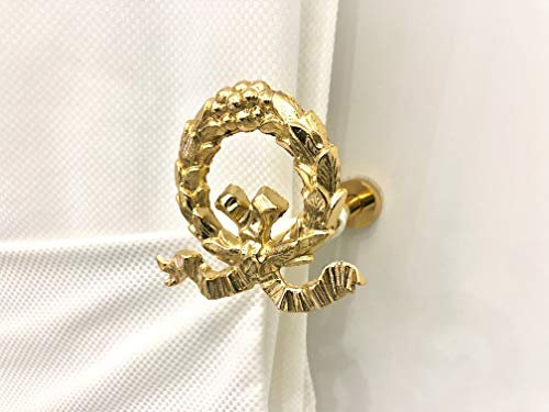 FERMATENDA DA MURO ORO LUCIDO BRONZO GANCIO TENDA OTTONE GANCI PARETE GANCIO PER TENDE FERMATENDE A MURO RACCOGLI TENDA RACCOGLI TENDE REGGI TENDA AMBRASSE PER TENDE EMBRASSE BASTONE TENDA(BRONZO,25)