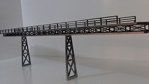 Model Railway Single Track Viaduct Bridge Kit OO Gauge Laser Cut 3mm MDF 58cms Long