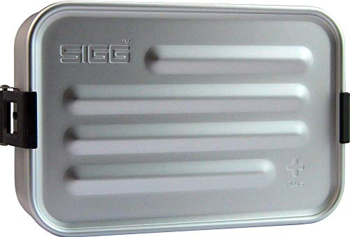 SIGG - Alu Lunchbox Plus S Aluminium - Brotdose Mit Unterteilung - Preisgekrönt - Spülmaschinenfest & Mikrowellengeeignet - Absolut Dicht - Federleicht - BPA-frei - 0,8L