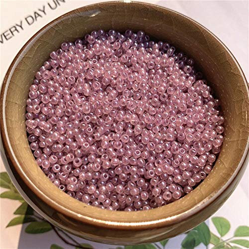 2mm Glass Seed Beads Japanese Delica Beads Small Round Loose Bead for DIY Jewelry Making Earrings Bracelet 1440Pcs,73 Bean Pink