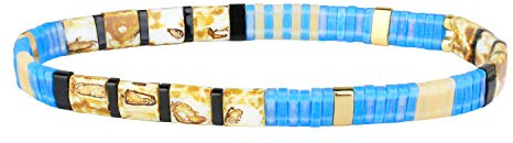 KELITCH Tila Perlen Armband Bunte Stretch Armband Regenbogen Handgemachter Für Damen