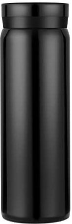 Kleine Thermosflaschen Edelstahl - niedliche Wasserflasche, vakuumisolierte Flasche für heiße und kalte Getränke(BPA-freie, Schwarz, 280 ml)