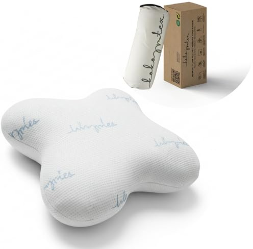 KoKoTex® Orthopädisches Nackenstützkissen – Ergonomisches Memory Foam Kopfkissen mit Oeko-TEX® Zertifikat, Waschbarem Bezug & Premium Schlafkomfort – Butterfly High