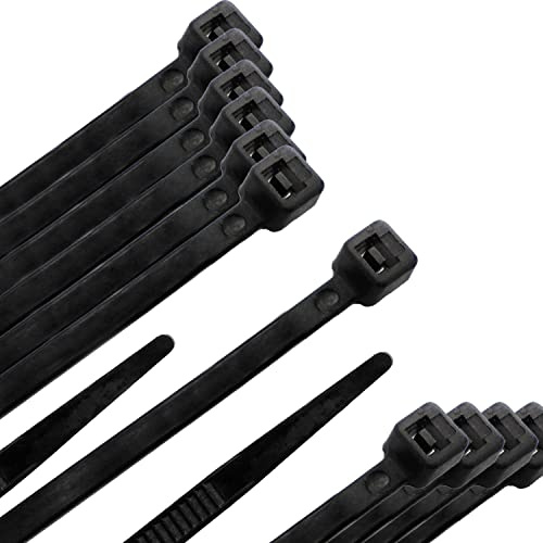 WOLFPACK LINEA PROFESIONAL Brida Nylon 100%. Color Negro 4,5 x 360 mm. Bolsa 100 unidades. Abrazadera Plastico, Organizador Cables, Alta Resistencia