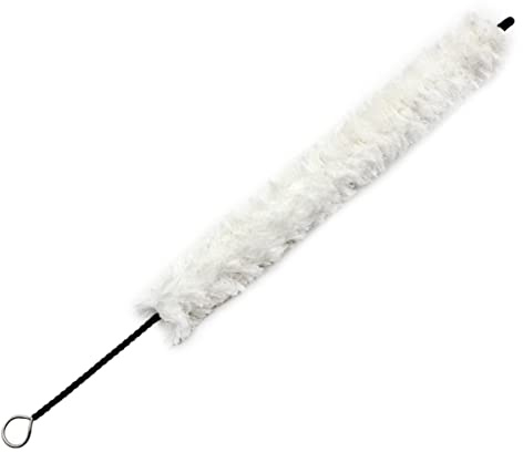 Milisten Flute Cleaning Brush 15 Inch Cotton Twisted Wire Cleaner with Loop Handle for Flute Accessories and Wind Instrument Maintenance