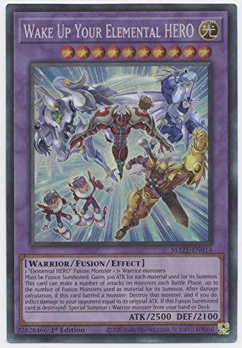 Wake Up Your Elemental Hero - MAZE-EN014 - Raro de coleccionista - 1ª edición