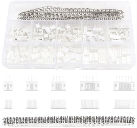Lyeteung JST-PH 2,0 mm Steckverbinder-Set, 2/3/4/5/6-poliges Gehäuse, weiblich und männlich, mit Crimpklemme, 420 Stück