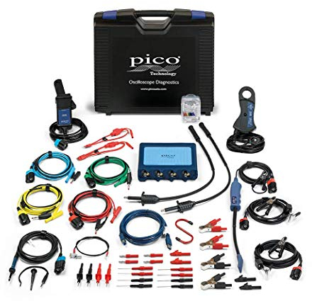 Pico Technology PicoScope 4444 Oscilloscope 4 differential high-impedance inputs, High-resolution USB 1000 V CAT III mains current & voltage Lab kit 20MHz with PS7 Software (PQ167)