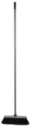 Homéa, Balai d'Intérieur Premium Manche Métal 130 cm Semelle Antichoc Taupe