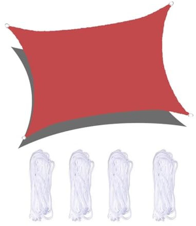 JAQVIVI wasserdichte Markise 2x5m Rechteckig PES Polyester Sonnen- und Windbeständig Balkon Terrasse 95% UV Schutz für Balkon Gärten