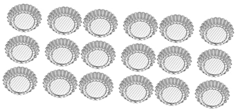 OUNONA 18pcs Stainless Steel Madeline Donut Moulds for Baking Tart Quiche Pans Tart Rings Baking Tins