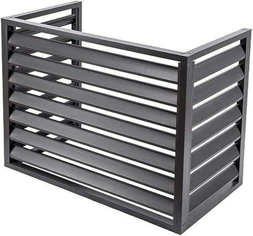 XIAGJAO Air Conditioner Privacy Fence Screen - Aluminum Blinds Fencing - Lattice Panels for outside to Hide Outdoor AC Unit and Trash Enclosure(Size:100x50x70cm,Color:Grey)