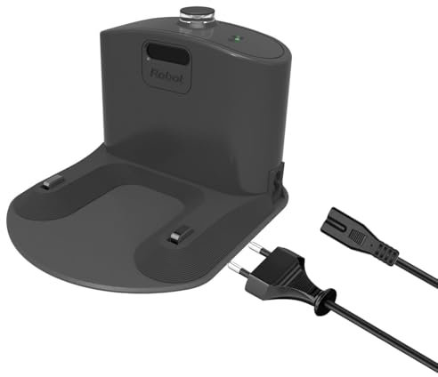 Geoviizon Dockingstation Charger Dock Ladeständer Zubehör Kompatibel mit iRobot Roomba E5 E6 I1 I3 I4 I6 I7 I8 500 600 700 800 900 Serie Staubsauger, Schwarz, mit Netzkabel Ersatzteile