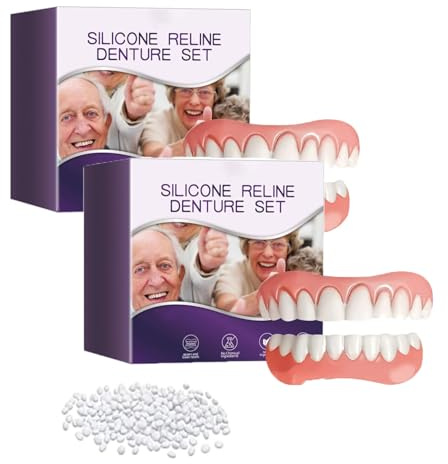 Bikenda Silikon-Unterfütterungsset Für Zahnprothesen, Bikenda Silikon Zahnprothesen Reline Set, Bikenda Zahnersatz, Silikonunterfütterung Zahnersatz Set Bikenda, Zahnersatz Silikon Relining Kit (2Set)