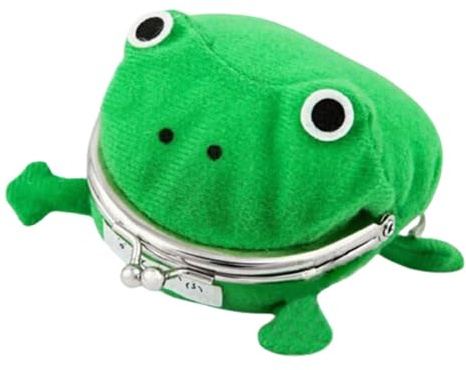 Dulce Green Frog Monedero - Anime Cosplay Carteras de Felpa Prop Peluche Monedero, Novelo, Escolar, Regalo, Regalo de Cumpleaños para Niños, estándar, Ver descripción, Ver descripción