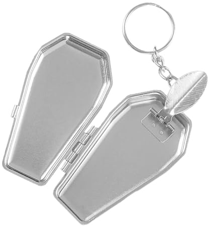 CORHAD Metal Pocket Ashtray Box Coffin Shaped Keychain Decorative Cigarette Ashtray for Party