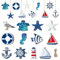JOZMMZEOOA 24 Pièces Maritime Anhänger Nautische Deko Bois Maritime Dekoanhänger Kit de Decoration Marine Pendentifs Maritimes Decoration Theme Marin Contient Phare Ancre Bateau Anneau de Bain