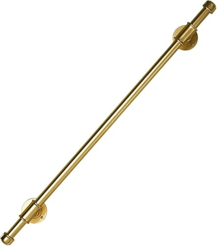 GOUZIBHD Wall Bracket Hand Railings, for Indoor Outdoor Garden Steps Stair Railing, Handrail for Stairs - Complete Kit, Metal Wrought Iron Handrail Banister Gold(Size:90cm)