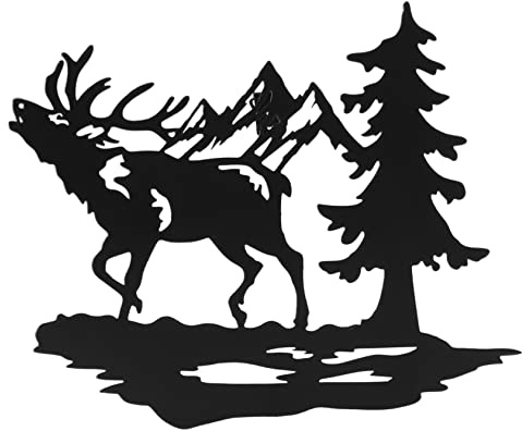 Alipis Decorazione Da Parete Vintage in Stile Industriale Con Cervo Ornamenti in Ferro Battuto Decorazione Da Parete Per La Casa