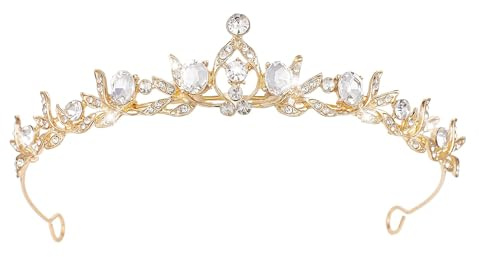 Kristallkrone Tiara Haarschmuck Damen Hochzeitsstirnband Bridal Crystal Stirnband Prinzessin Königin Headband Accessoires für Geburtstag Abschlussball Hochzeit Party Karneval Kopfschmuck