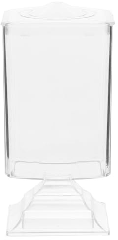 PENIKOKO Transparenter Kosmetik Organizer Nageltücher Aufbewahrungsbox mit Staubschutz Hochständiger Wattepads Spender für Badezimmer Schminktisch Platzsparend und Vielseitig für Make up