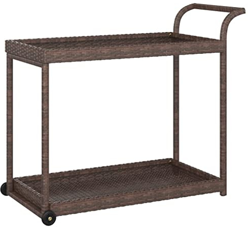 Tomostar Gartenwagen, Servierwagen, Servierwagen, Outdoor, Braun, 100 x 45 x 83 cm, Polyratten