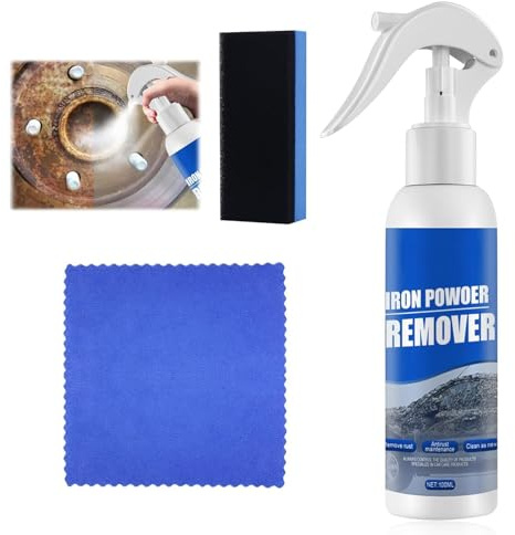 KUIRUNRX® Rimuovi Ruggine Spray 100ml, Pulitore Antiruggine Multiuso per Metallo, Auto, Bici e Catena della Bicicletta, Rimuove Polvere di Ferro e Residui di Freno