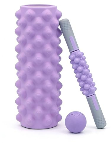 Ensemble de rouleaux de fascia | Régénération après l'entraînement, rouleaux de fascia pour la régénération musculaire, pour la maison, les voyages, le dortoir étudiant, le yoga, le pilates, la