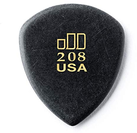 JIM DUNLOP Plektrum Jazztone, Groß Gespitzt, 6 Stück, Schwarz