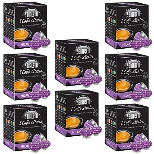 Bialetti Milano Espresso Capsules, 128 Count