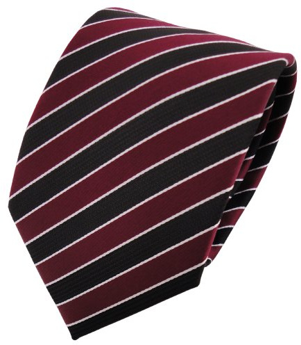 TigerTie Designer Krawatte in gestreift gemustert - Krawattenbreite 8 cm