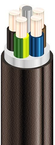 EDELIZON Erdkabel NYY-J 25m 5x2,5 mm² | VDE Starkstromkabel | Verwendung bei Elektroinstallation, im Innen- und Außenbereich, bei direkter Verlegung im Erdreich