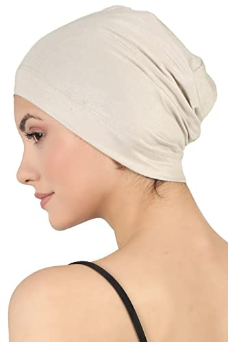 Deresina Bamboo Chemo Headwear for Women & Men – Ultra-Soft, Lightweight, Breathable Sleep Cap, Alopecia and Hair Loss Beanie (Umber Taupe - One Size)