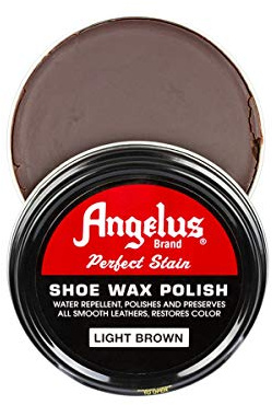 ngelus Perfect Stain Leather Shoe Wax Polish Light Brown for Leather Shoes And Boots Water Repellent - Light Brown Colour