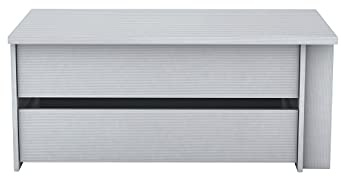 WIEMANN Schubkasten-Einsatz für Kleiderschrank, 96,4 cm Breite, stapelbar, mit 2 Schubladen, in Streifendekor Silber-grau, Holzfront, BHT 96,4 cm x 41 cm 52 cm