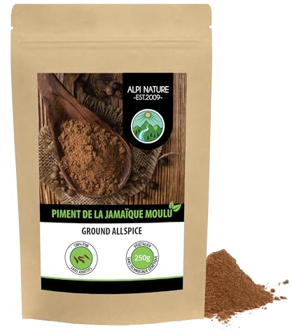 Alpi Nature Piment de la Jamaïque Moulu 250g, Baies de Piment de la Jamaïque Moulues pour la Cuisine et la Pâtisserie